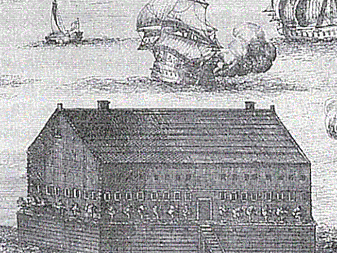 Илл. 10. П. Пикарт. Гравюра «Санкт-Петербурхъ». Питейный дом. 1704 г.