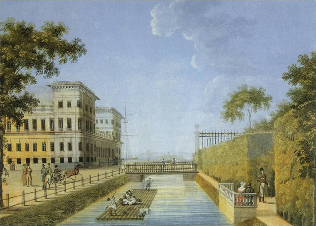Илл. 1. Неизвестный художник. Летний сад. 1820-е гг.